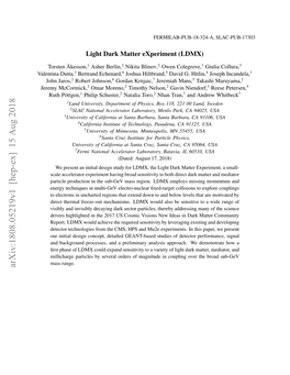 Arxiv:1808.05219V1 [Hep-Ex] 15 Aug 2018 2