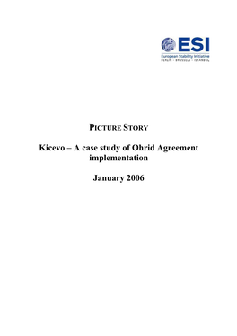 Kicevo – a Case Study of Ohrid Agreement Implementation