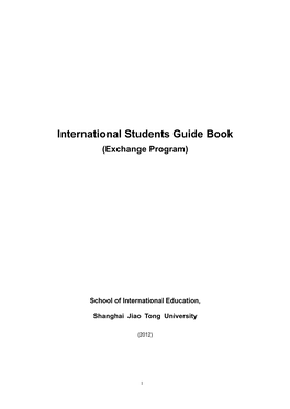 International Students Guide Book (Exchange Program)
