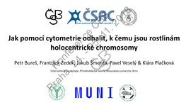 Jak Pomocí Cytometrie Odhalit, K Čemu Jsou Rostlinám Holocentrické Chromosomy