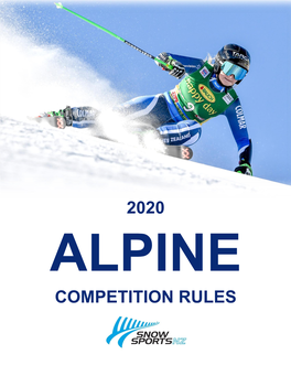 2019 Alpine Competition Rules