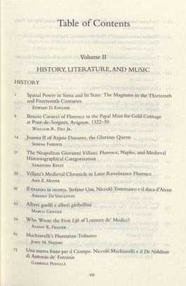 Table of Contents