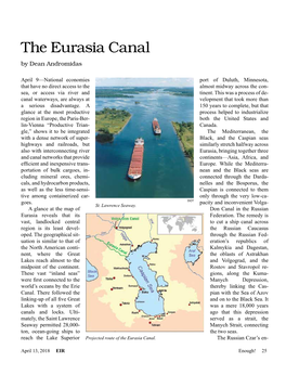 The Eurasia Canal by Dean Andromidas