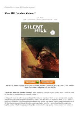 Silent Hill Omnibus Volume 2