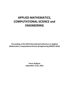 APPLIED MATHEMATICS, COMPUTATIONAL SCIENCE And