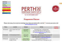 Programme Planner