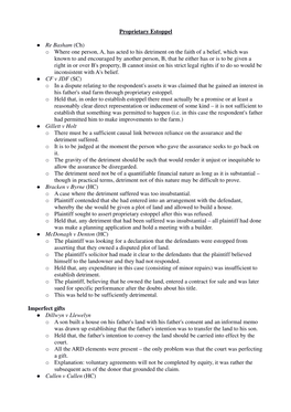 Proprietary Estoppel Re Basham (Ch) Where One Person, A, Has Acted