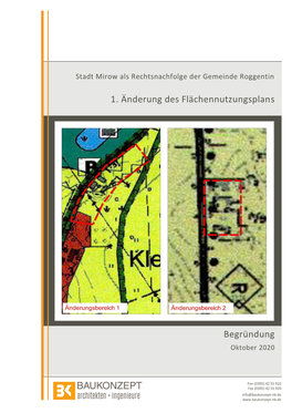 1. Änderung Des Flächennutzungsplans Begründung