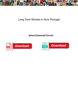 Long Term Rentals in Alvor Portugal
