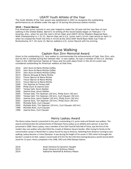 Awards Lists