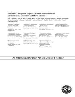 The MRGO Navigation Project: a Massive Human-Induced Environmental, Economic, and Storm Disaster Gary P