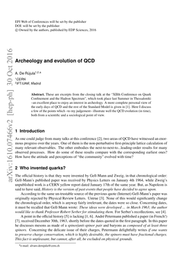 Arxiv: Archeology and Evolution Of