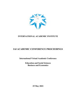 Iai Academic Conference Proceedings