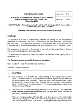 3.10 Caithness, Sutherland & Easter Ross Planning