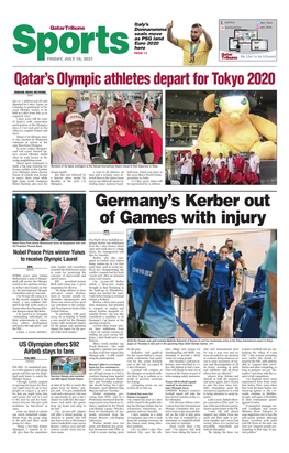 Germany's Kerber out of Games with Injury