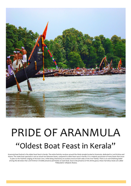 “Oldest Boat Feast in Kerala”