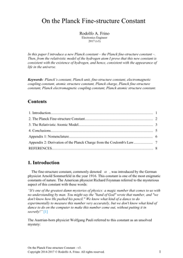 On the Planck Fine-Structure Constant