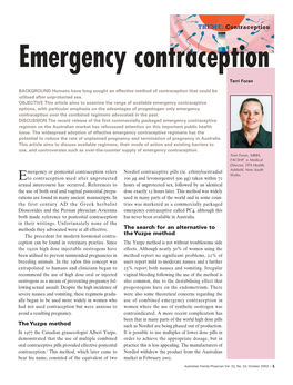 Emergency Contraception