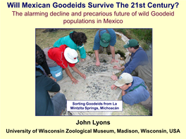 Will Mexican Goodeids Survive the 21St Century? the Alarming Decline and Precarious Future of Wild Goodeid Populations in Mexico