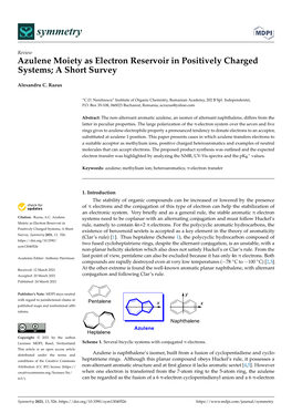 Azulene Moiety As Electron Reservoir in Positively Charged Systems; A