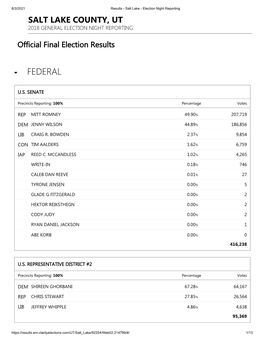 2018 11-06 General Election Results