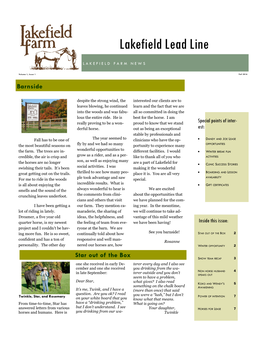 Lakefield Lead Line