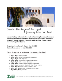 Jewish Heritage of Portugal… a Journey Into Our Past…
