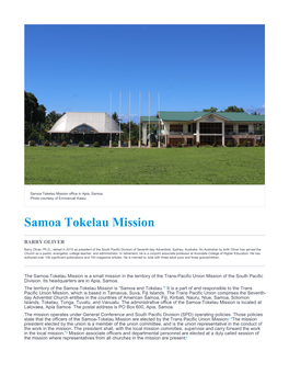Samoa Tokelau Mission Office in Apia, Samoa