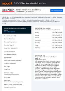 C-373EXP Bus Time Schedule & Line Route