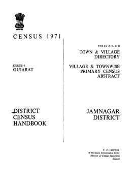 District Census Handbook, Jamnagar, Part X-A & B, Series-5