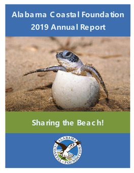 Alabama Coastal Foundation 2019 Annual Report Sharing the Beach!