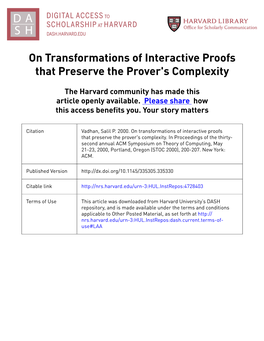 On Transformations of Interactive Proofs That Preserve the Prover's Complexity