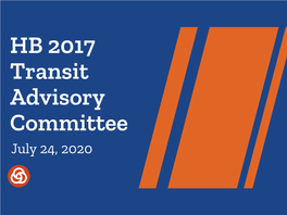 HB 2017 Transit Advisory Committee July 24, 2020 Webex Tutorial