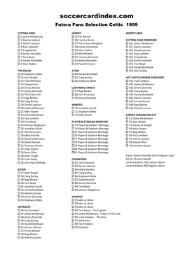 Futera Fans Selection Celtic 1999