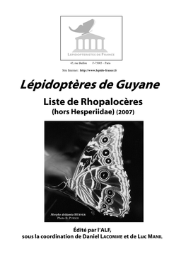 Liste Rhopalos Guyane 2013 Vo