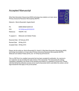 Technology Has Enabled Us to Learn About Primary Autosomal Recessive Microcephaly (MCPH)