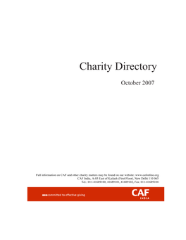 Charity Directory