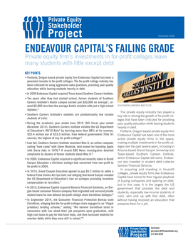 Endeavour Capital's Failing Grade PESP 112118