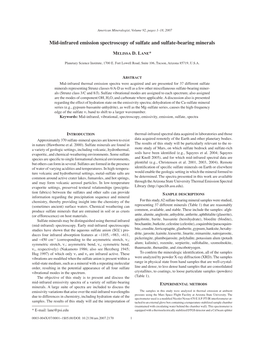 Mid-Infrared Emission Spectroscopy of Sulfate and Sulfate-Bearing Minerals