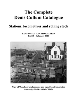 The Complete Denis Cullum Catalogue