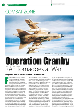 RAF Tornadoes at War Andy Evans Looks at the Role of the GR.1 in the Gulf War
