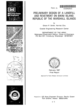 Preliminary Design of a Landfill and Revetment on Bikini Island, Republic of the Marshall Islands