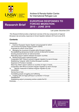 European Approaches to Forced Migration