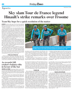 Sky Slam Tour De France Legend Hinault's Strike Remarks Over Froome