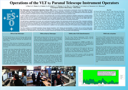 TIO at Unit Telescopes Tios at Survey Telescopes TIOS at the VLTI (Interferometer) TIOS Role at Daytime