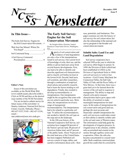The Early Soil Survey: Engine for the Soil Conservation Movement