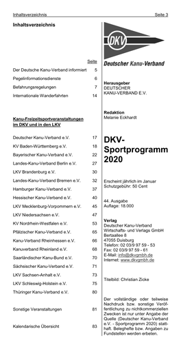 DKV- Sportprogramm 2020