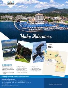 Idaho Adventure Brochure