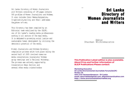 Sri Lanka Directory of Women Journalists and Writers