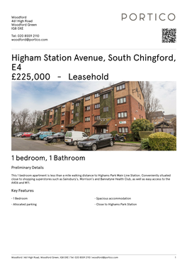 Higham Station Avenue, South Chingford, E4 £225000